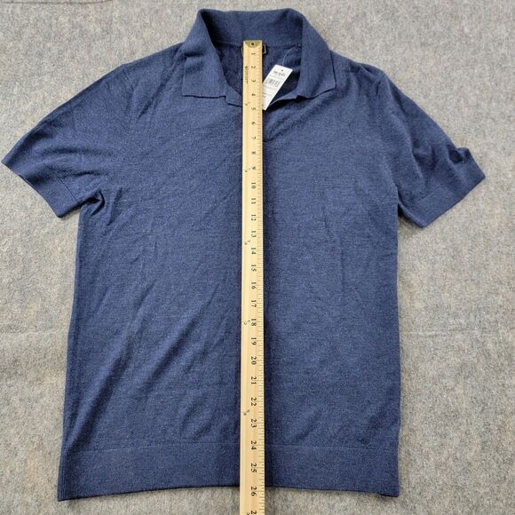 Todd Snyder Lightweight Cashmere Montauk Polo size M Weathered Blue NWT $348 - Picture 5 of 10
